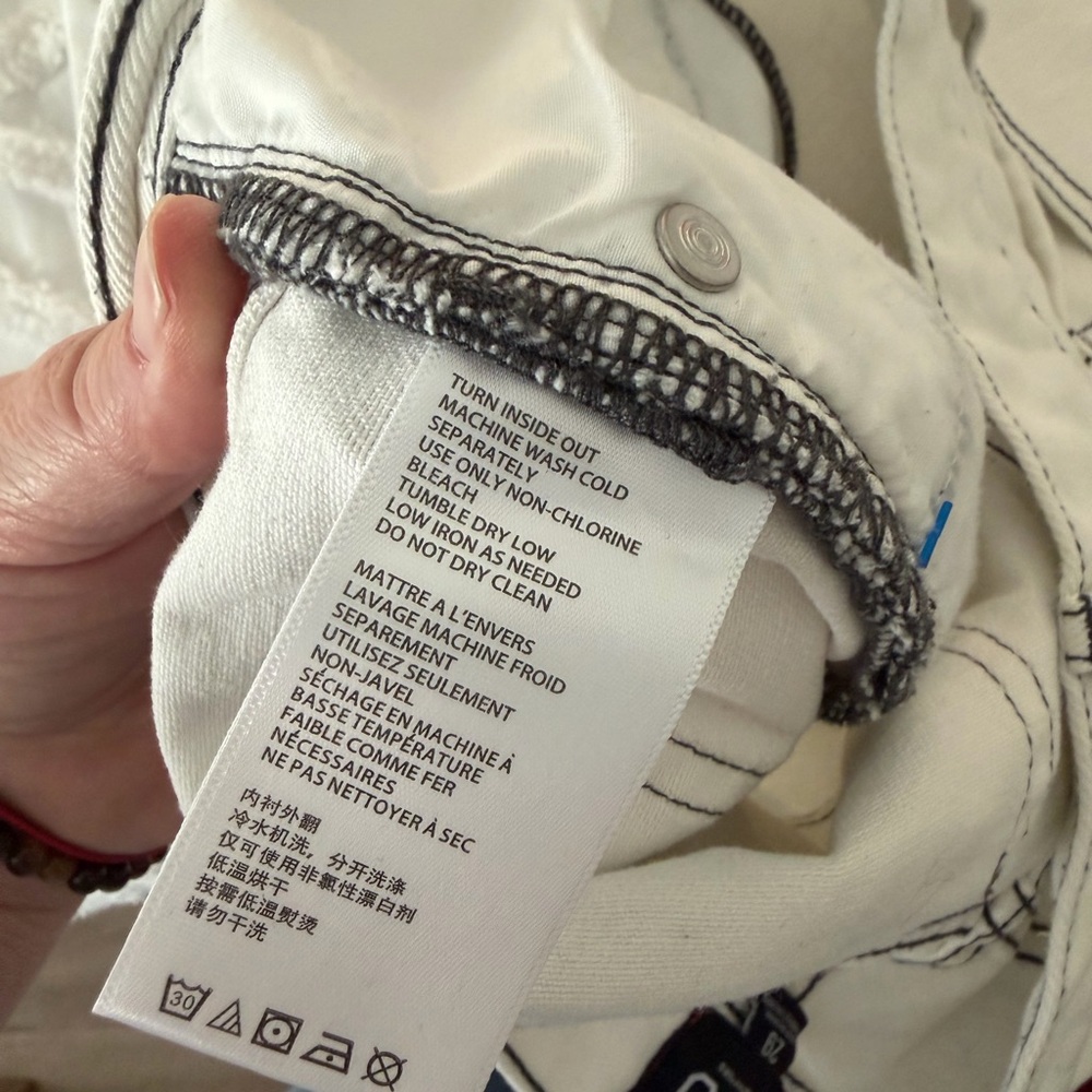 BDG White Pants with Denim Detailing - Picture 9 of 15